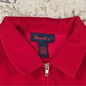 Denim&Co Vibrant Red Corduroy Jacket